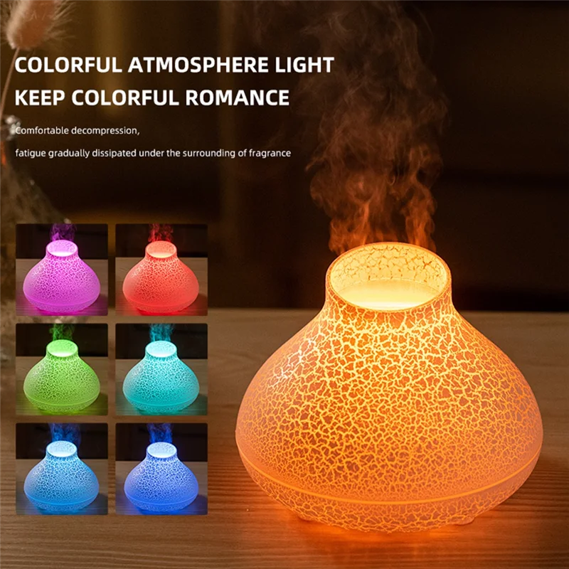 M17K-Flame Diffuser 130Ml Bonfire Diffuser Colorful Flame Humidifier Small Essential Oil Diffuser For Room Office