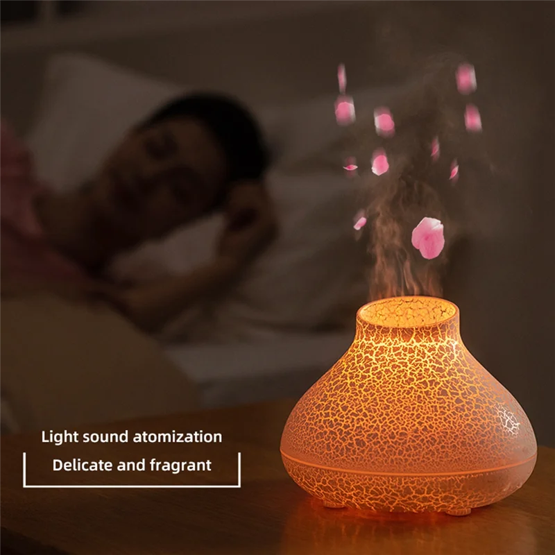 M17K-Flame Diffuser 130Ml Bonfire Diffuser Colorful Flame Humidifier Small Essential Oil Diffuser For Room Office